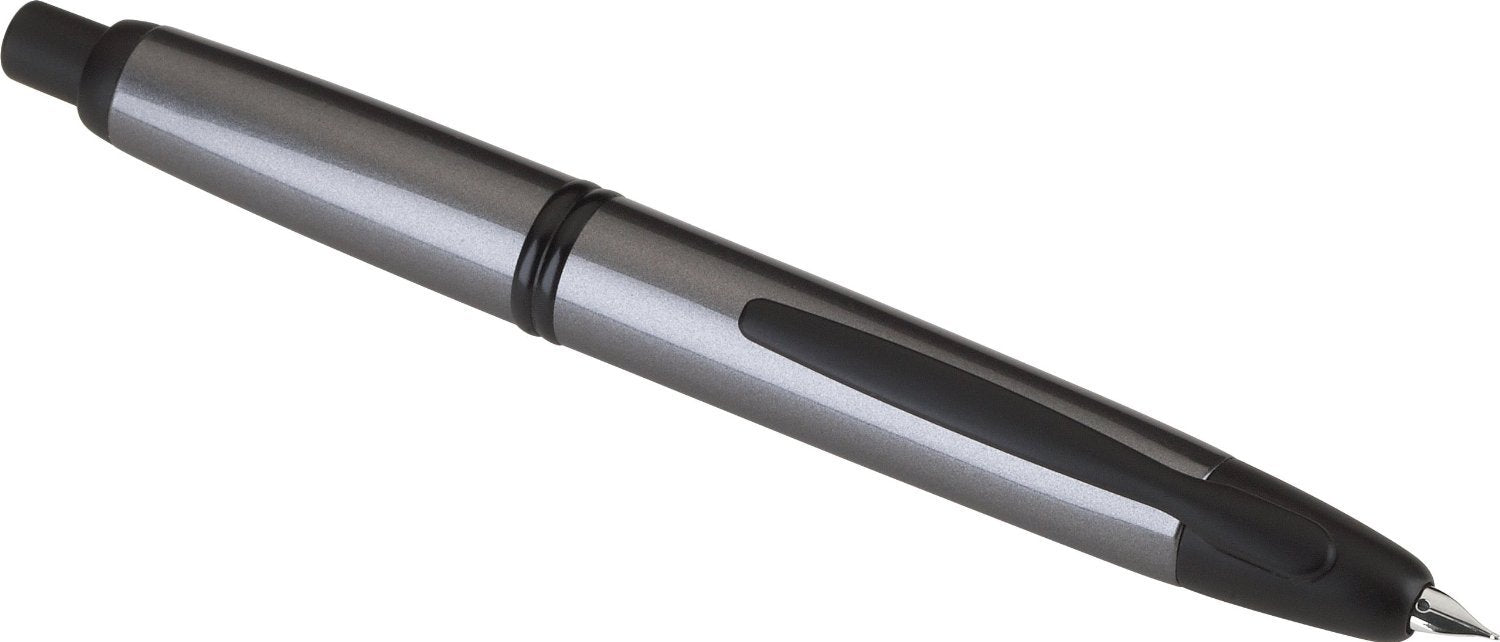 PILOT Vanishing Point Collection Refillable & Retractable Fountain Pen, Gun Metal Gray Barrel with Matte Black Accents, Blue Ink, Extra Fine Nib (60578)