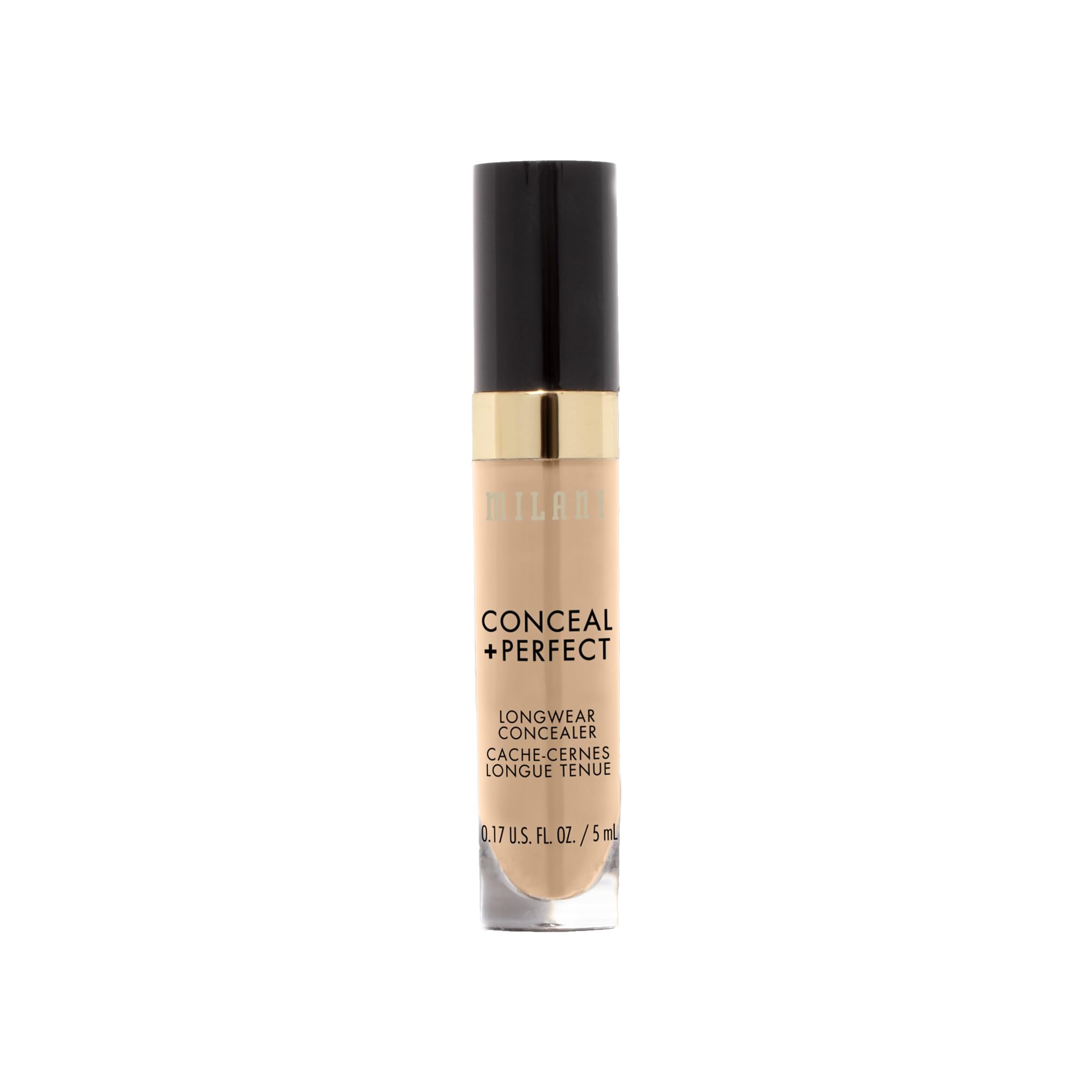 Milani Conceal + Perfect Longwear Concealer - Light Natural (0.17 Fl. Oz.) Vegan, Cruelty-Free Liquid Concealer - Cover Dark Circles, Blemishes & Skin Imperfections for Long-Lasting Wear