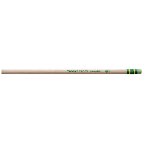 Ticonderoga Envirostik Wood-Cased Pencils, #2 HB Soft, Natural, 12 Count