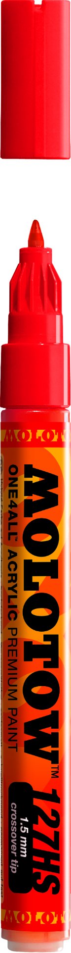 Molotow ONE4ALL Acrylic Paint Marker, 1.5mm, Traffic Red, 1 Each (127.402)