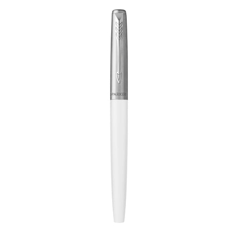 Parker Jotter Originals Fountain Pen, Classic White Finish, Medium Nib, Blue & Black Ink