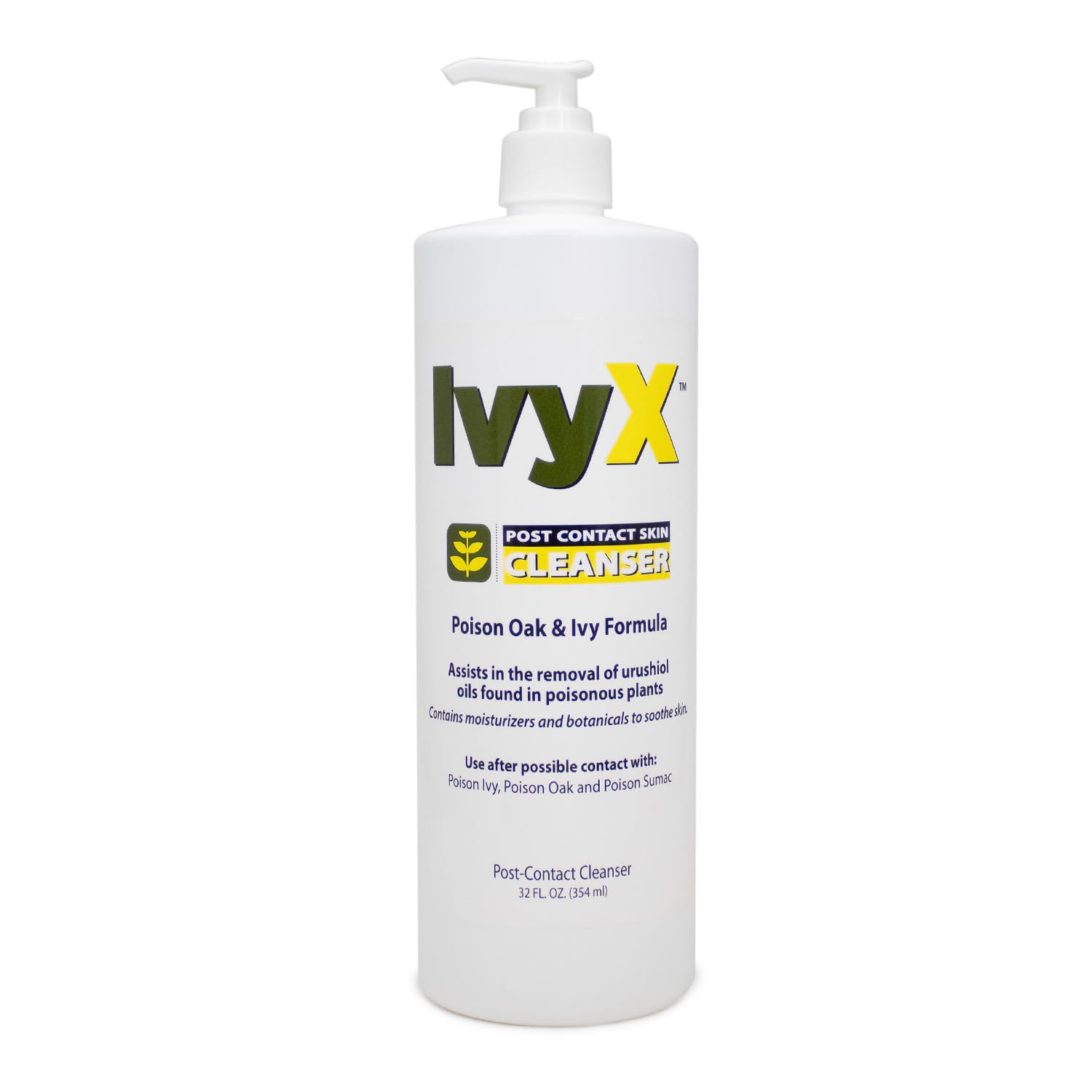 CoreTex Ivy X Post-Contact Poison Ivy Cleanser Lotion - 32oz Bottle of USA-Made Treatment Lotion to Remove Itchy Rashes - Also Works on Poison Oak & Sumac Oils