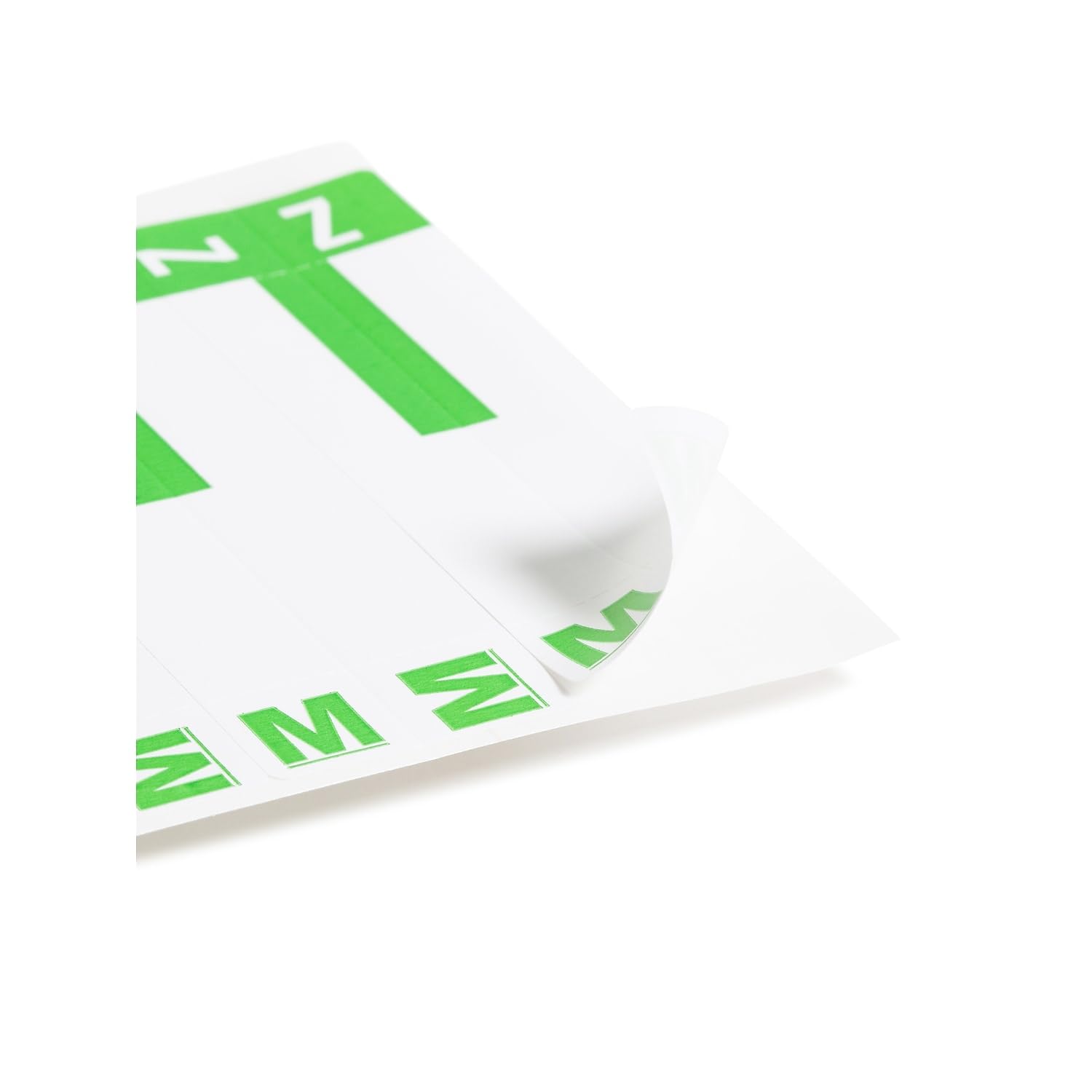 Smead AlphaZ NCC Color-Coded Label, M&Z, Label Sheet, Light Green, 100 per Pack (67164)