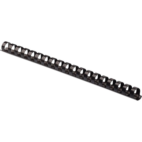 Fellowes 52326 Plastic Binding Combs - Round Back, 1/2 Inches, 90 Sheets, Black, 100 Pack