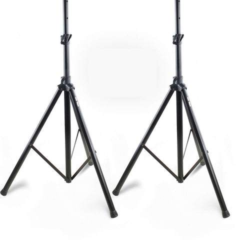 Pair of PA Speaker Stands by Hola! Music, Speaker Tripod Stand, Adjustable Tripod Height 4ft to 6ft