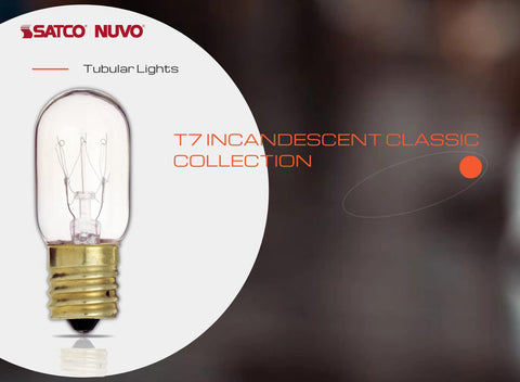 Satco S3911-15 Watt T7 Incandescent Light Bulbs - 2700K (10 Pack)