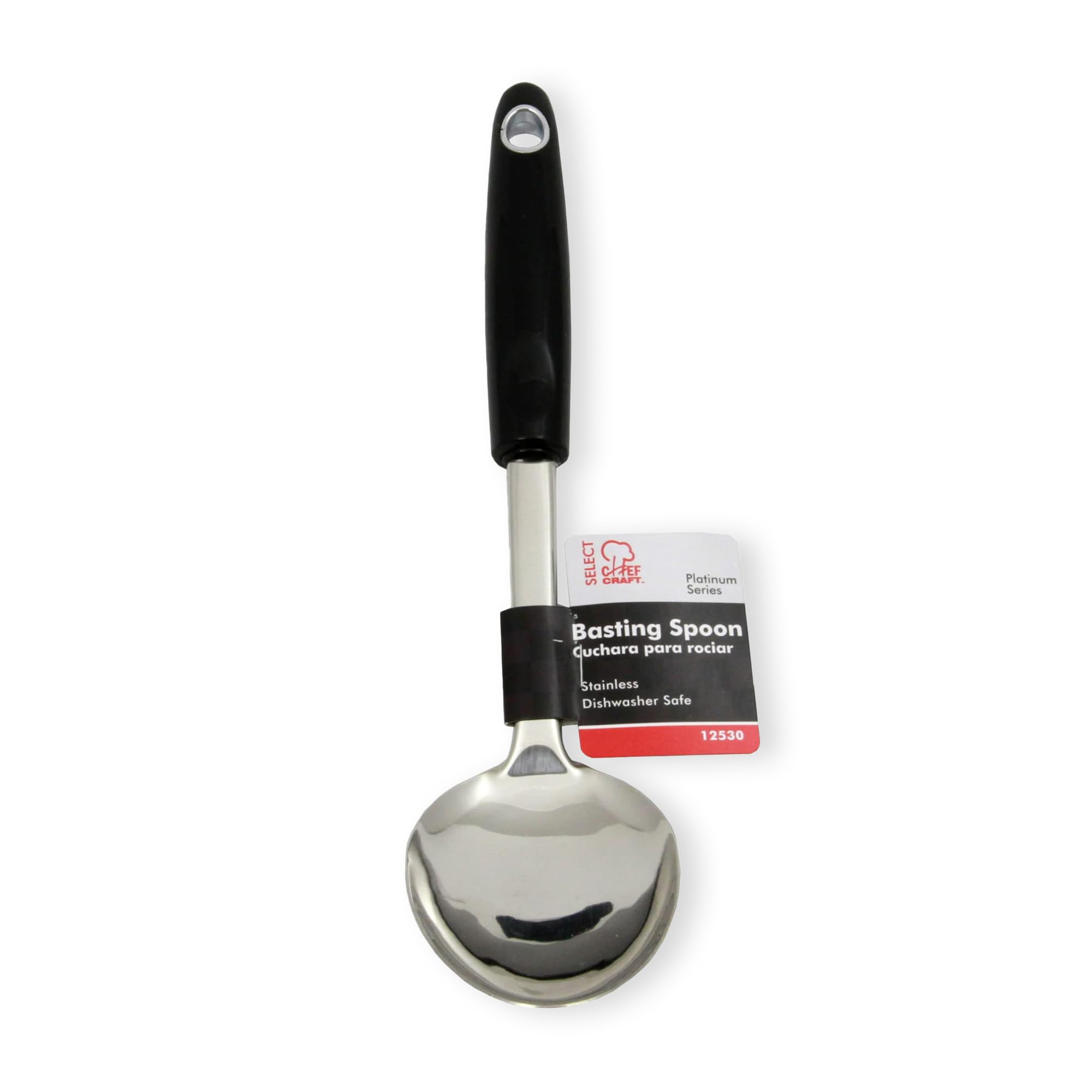 Chef Craft Select Heavy Duty Basting Spoon, 12 inch, Stainless Steel