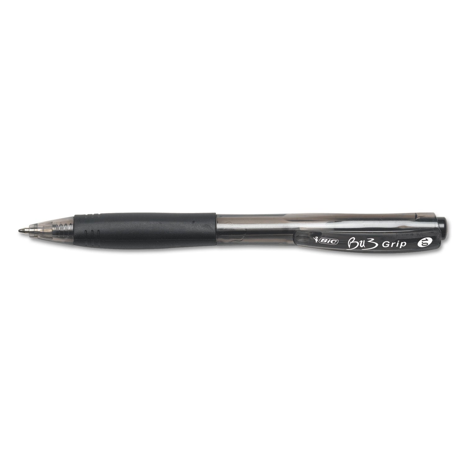 BIC BU3 Grip Retractable Ballpoint Pen, Medium Point (1.0mm), Black, Retractable Black Ballpoint Pens for School and Office, 36-Count