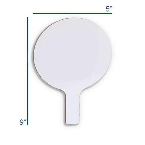 Flipside Products Mini Dry Erase Answer Paddles, Auction, Handheld Whiteboard, Handle Response Board, Classroom Dry Erase, Pack of 24