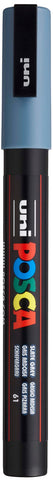 uni POSCA PC-3M Water-Based Paint Markers, Reversible Fine Tip (0.9-1.3mm), Slate Grey