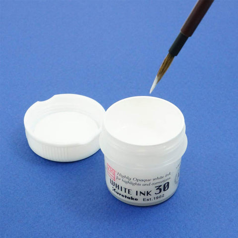 Kuretake ZIG Cartoonist White Ink 30ml, for dip Pen, Brush, Drawing, Calligraphy, Illustration, Lettering, for Professional, Artists, Manga, Made in Japan