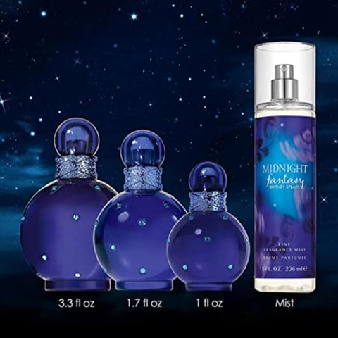 Britney Spears Midnight Fantasy, Eau De Parfum EDP Spray for Women, 1 Fl Oz