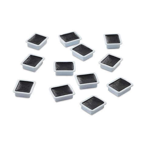 Prang Semi-Moist Watercolor Refill Half Pans Black