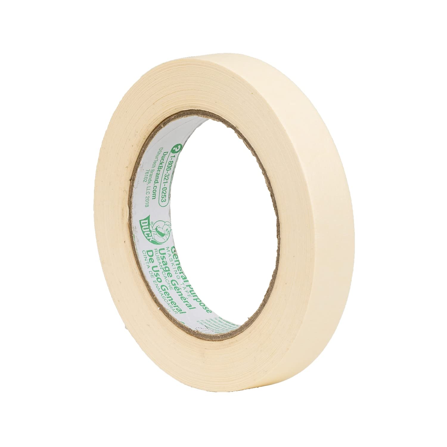 Duck Brand 394689 General Purpose Masking Tape, 0.7-Inch by 60-Yard, Single Roll, Beige