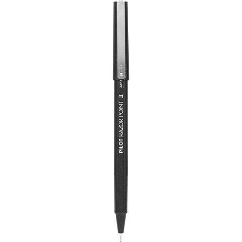 PILOT Razor Point II Fine Line Marker Stick Pens, Point (0.2mm) Black Ink, 12-Pack (11009)