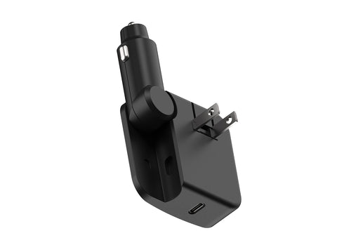 Scosche HCPDC30 PowerVolt 2 in 1 30W Home and Car Charger Compatible with USB-C Devices