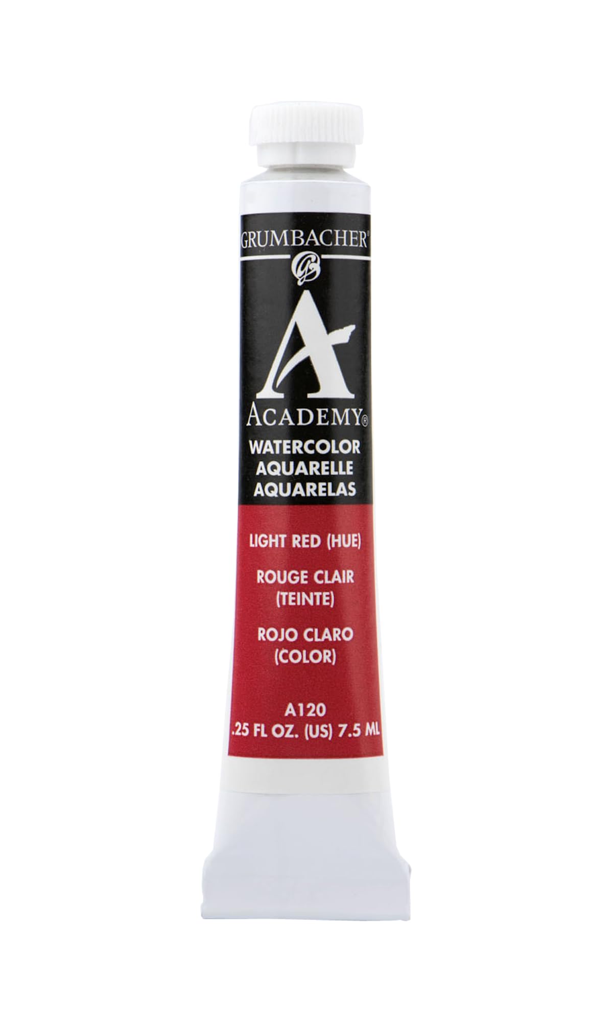 Grumbacher Academy Watercolor Paint, 7.5ml/0.25 Ounce, Light Red Hue (A120)