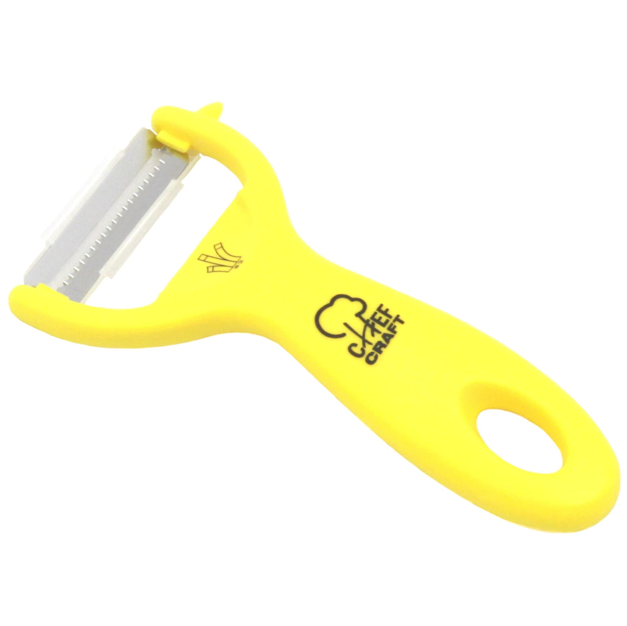 Chef Craft Classic Stainless Steel Blade with Plastic Handle Julienne Fine Grater, 5.5 inch, Yellow