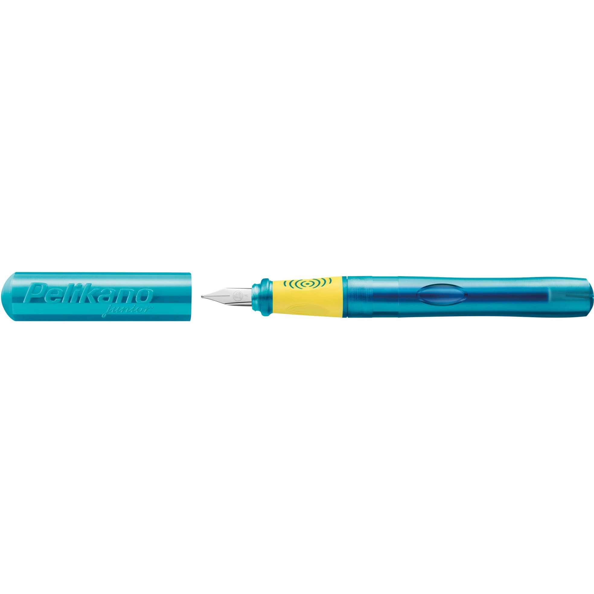 Pelikan Pelikano Jr. Fountain Pen, Right-Handed, Medium Nib, Turquoise, 1 Pen (924886)