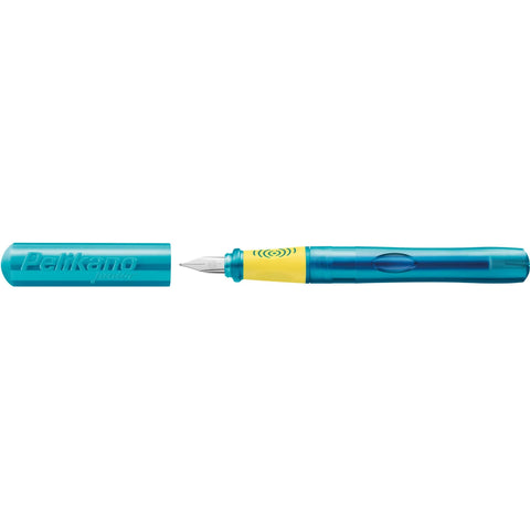 Pelikan Pelikano Jr. Fountain Pen, Left-Handed, Medium Nib, Turquoise, 1 Pen (924894)
