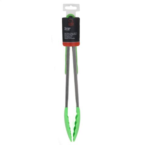 Chef Craft Premium Silicone Tongs, 12 inch, Green