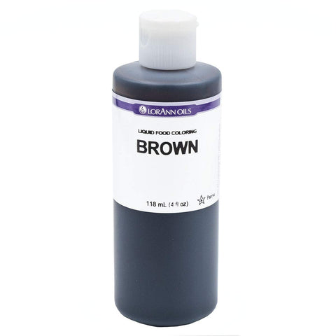 LorAnn Brown Liquid Food Coloring, 4 ounce bottle