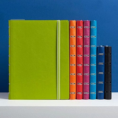 FILOFAX REFILLABLE NOTEBOOK CLASSIC, 9.25" x 7.25" Red - Elegant leather-look cover with moveable pages - Elastic closure, index, pocket and page marker (B115902U)