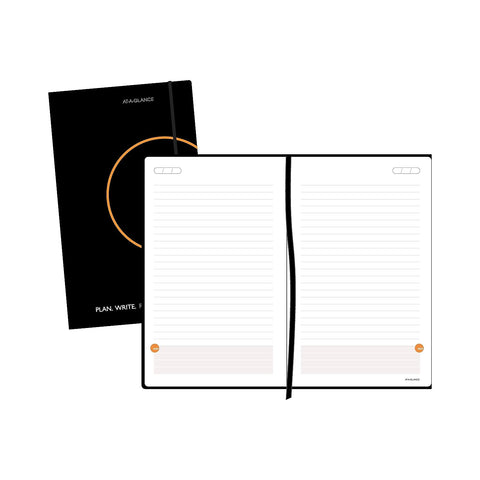 AT-A-GLANCE Plan.Write.Remember. Perfect Bound Planning Notebook, Lined with Monthly Calendars, Undated, 5" x 8 1/4", Black (80612405)