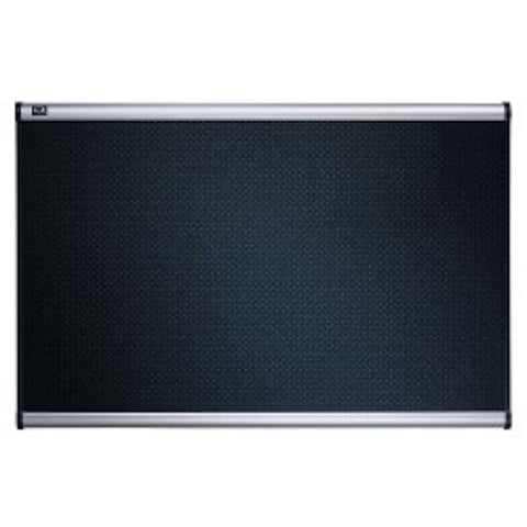 Quartet Bulletin Board, Foam, 4' x 3', Embossed, Hi-Density Fiberboard, Aluminum Frame, Black (B344A)