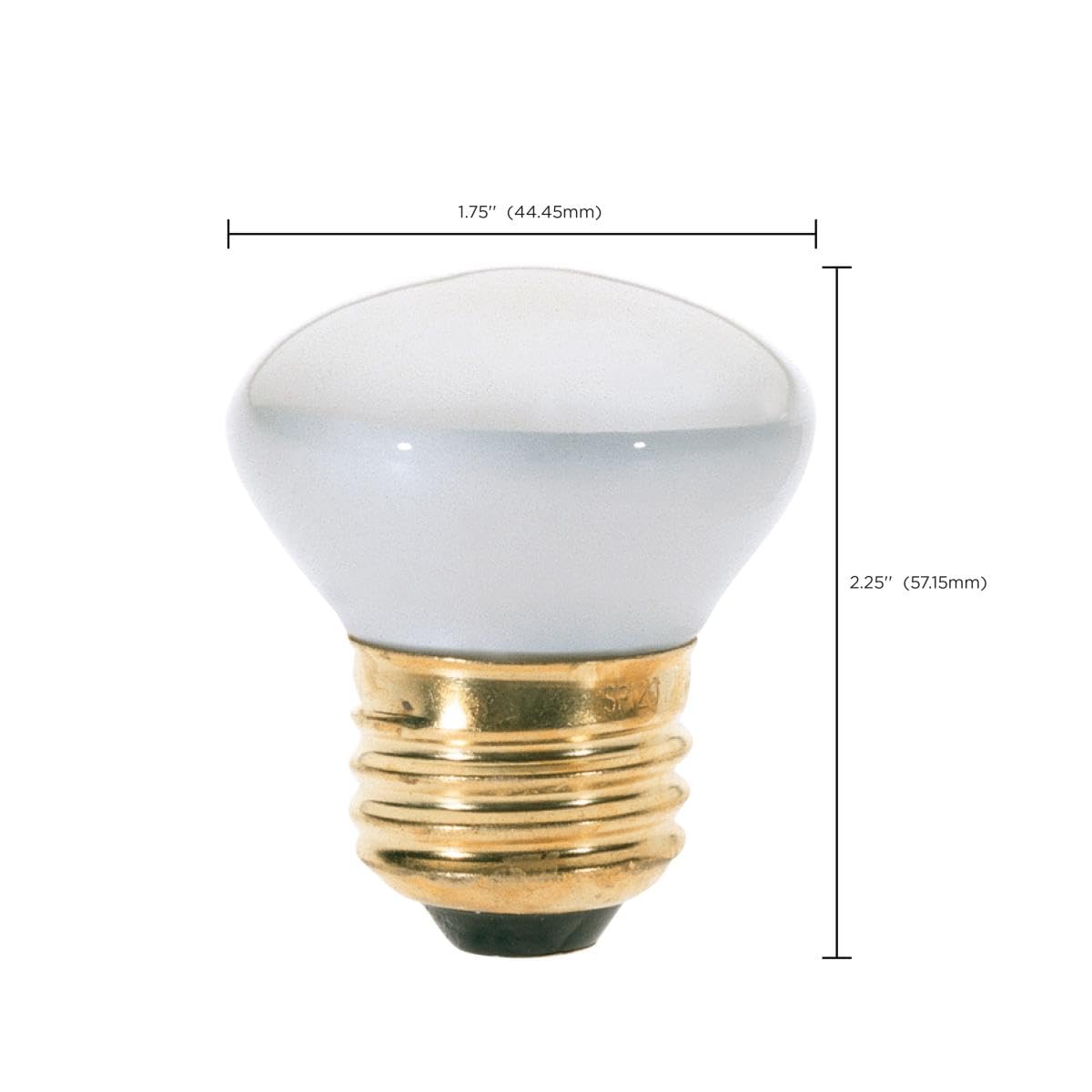 Satco 40R14 Incandescent Reflector, 40W E26 R14 Stubby, Clear Bulb