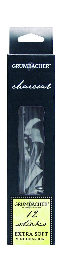 Grumbacher Vine Charcoal, Extra Soft, 12/Pk