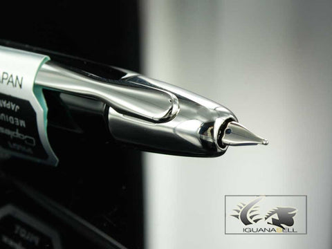 PILOT Vanishing Point Collection Refillable & Retractable Fountain Pen, Black Barrel with Rhodium Accents, Blue Ink, Medium Nib (60242)