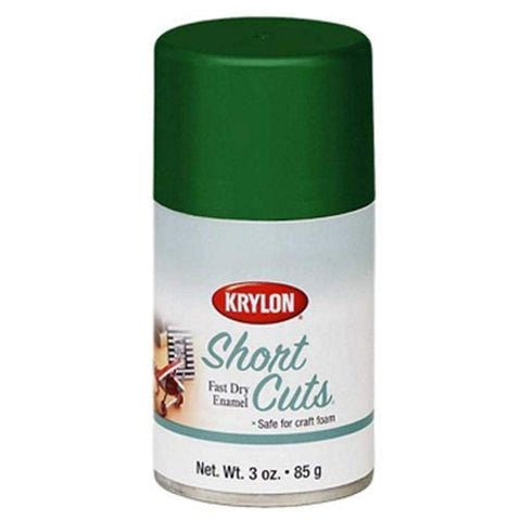 Krylon KSCS046 Short Cuts Aerosol Spray Paint, Gloss Leaf Green, 3 Ounce