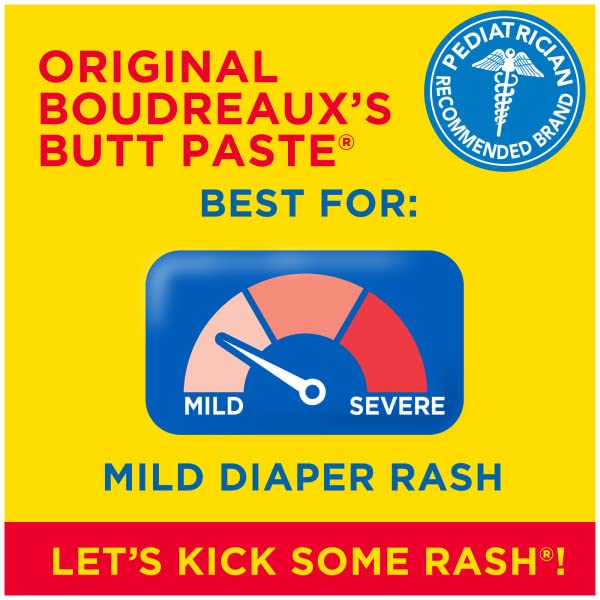 Boudreaux’s Butt Paste Diaper Rash Ointment, Baby Rash Cream Skin Protectant, Fast Relief for Diaper Rash, Soothing Barrier Cream, Original, 4 Ounce Tube (Pack of 11)