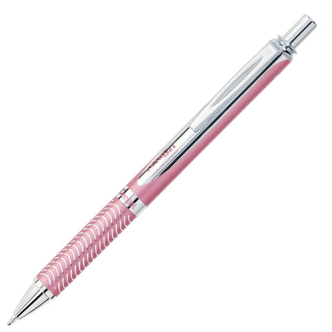 Pentel EnerGel Alloy RT Premium Liquid Gel Pen, (0.7mm), Medium Line, Pink Barrel, Black Ink (BL407P-A)