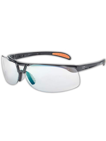 Honeywell Uvex by Protégé Safety Glasses, Metallic Black Frame with SCT-Reflect 50 Lens & Ultra-Dura Anti-Scratch Hardcoat (S4202)