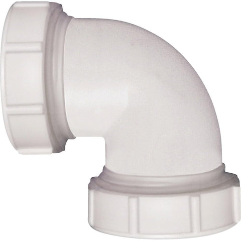 Plumb Pak 47WK Coupling Elbow, White, 1.5 Inch