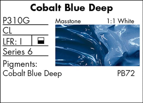 Grumbacher Pre-Tested Oil Paint, 37ml/1.25 oz., Cobalt Blue Deep (P310G)