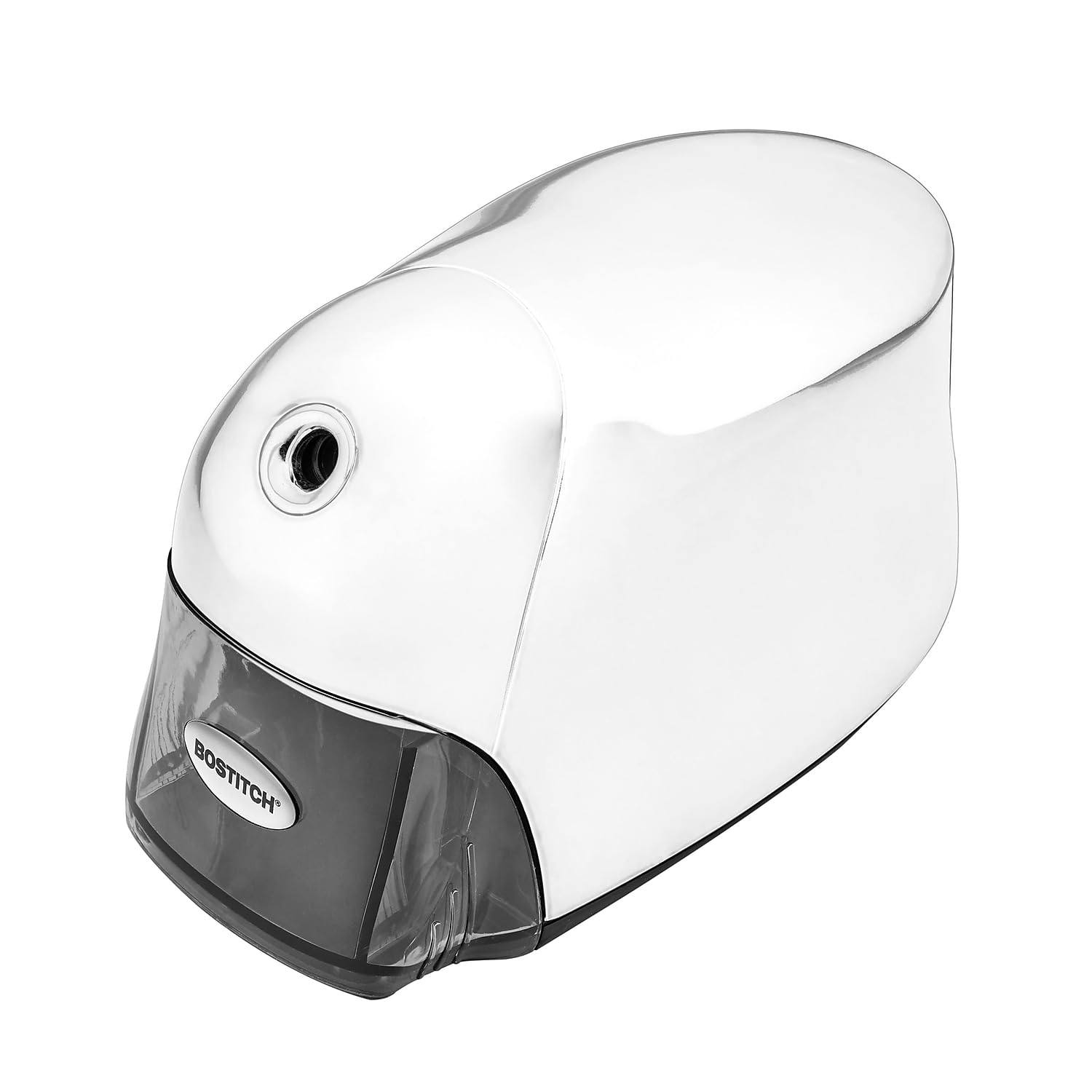 Bostitch Office QuietSharp Executive Heavy Duty Electric Pencil Sharpener, Colored-Pencil Compatible, Silver Chrome