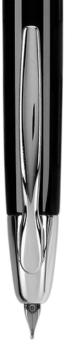 PILOT Vanishing Point Collection Refillable & Retractable Fountain Pen, Black Barrel with Rhodium Accents, Blue Ink, Extra Fine Nib (60341)