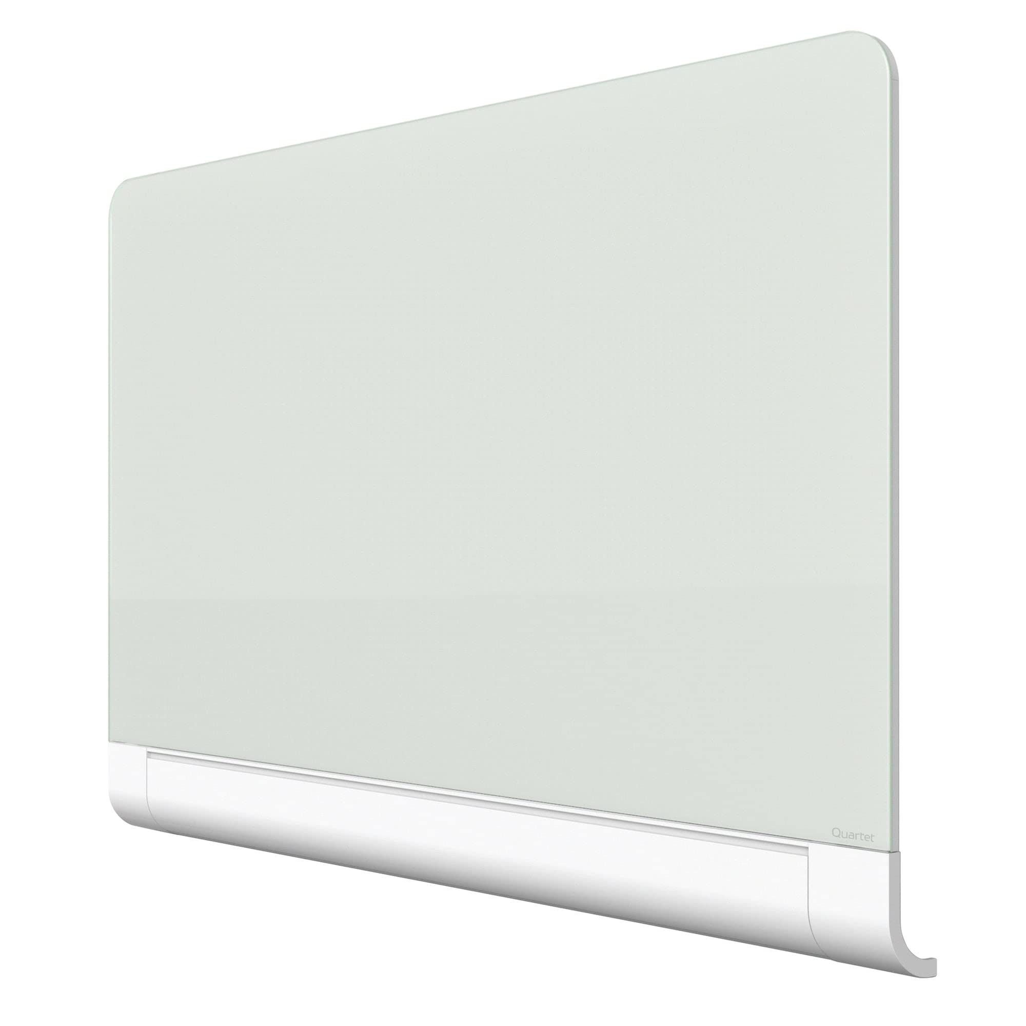 Quartet Glass Whiteboard, Magnetic Dry Erase White Board, 50" x 28", with Concealed Tray, Wide Format, Frameless, Horizon (G5028HT)