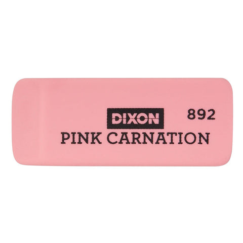 Dixon Pink Carnation Block Eraser, Pink, Bulk (DIX38920)