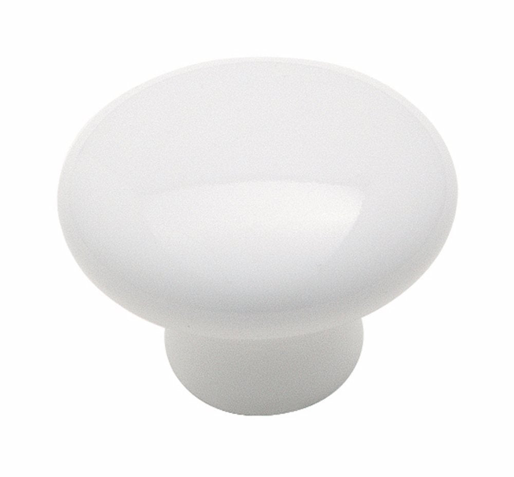 Amerock | Cabinet Knob | White | 1-1/4 inch (32 mm) Diameter | Everyday Heritage | 1 Pack | Drawer Knob | Cabinet Hardware