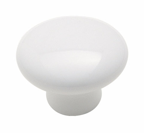Amerock | Cabinet Knob | White | 1-1/4 inch (32 mm) Diameter | Everyday Heritage | 1 Pack | Drawer Knob | Cabinet Hardware
