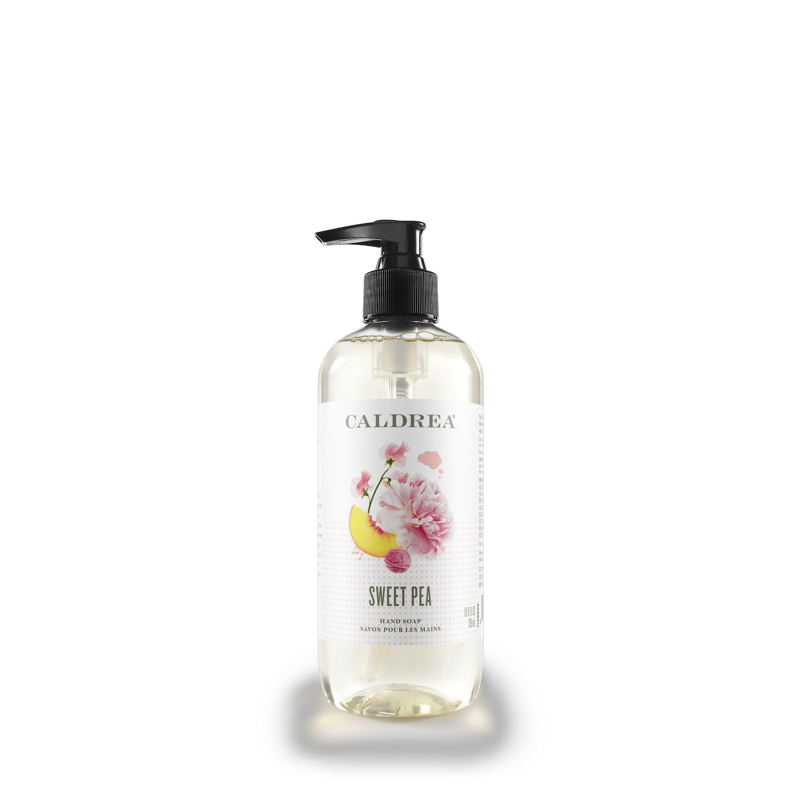 Caldrea Hand Wash Soap, Aloe Vera Gel, Olive Oil and Essential Oils to Cleanse and Condition, Sweet Pea Scent, 10.8 oz (Packaging May Vary)