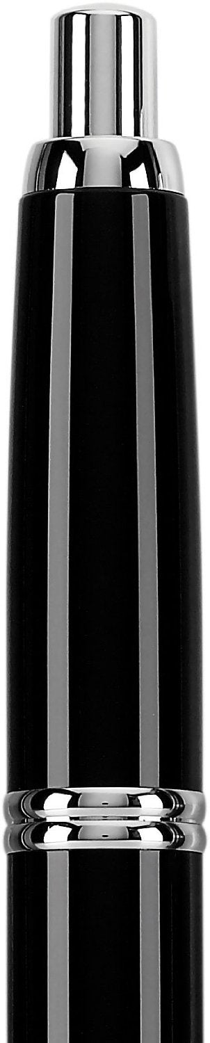 PILOT Vanishing Point Collection Refillable & Retractable Fountain Pen, Black Barrel with Rhodium Accents, Blue Ink, Extra Fine Nib (60341)