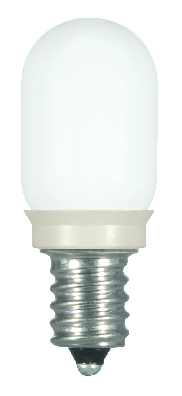 Satco S9176 LED T6 Frost 2700K Candelabra Base Light Bulb, 0.8W