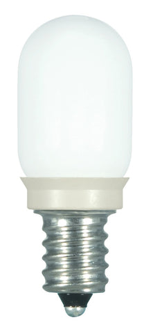 Satco S9176 LED T6 Frost 2700K Candelabra Base Light Bulb, 0.8W