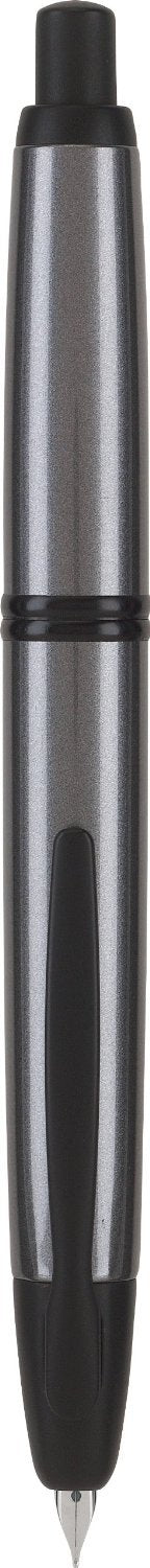 PILOT Vanishing Point Collection Refillable & Retractable Fountain Pen, Gun Metal Gray Barrel with Matte Black Accents, Blue Ink, Extra Fine Nib (60578)