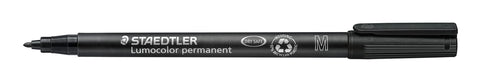 STAEDTLER Lumocolor Permanent Pen 317 Medium 1.0mm Line - Assorted Colours (Pack of 8) (317 WP8 ST), pack of 8